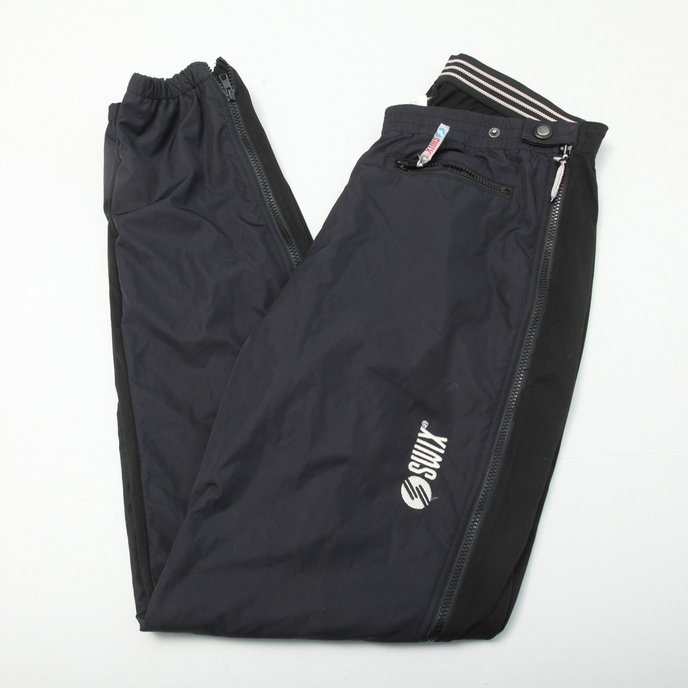 Swix Men's XL Black Activewear Warmup Training Full Side Zip Polyester